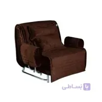 مبل تخت خواب شو یک نفره مدل MA-502.80-BR قهوه ای تیره چشمه نور