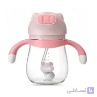 لیوان آبمیوه خوری نی دار 360 درجه مدل خوک رووکو Rovoco ظرفیت 240 میلی لیتر
