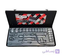 جعبه بکس 24 پارچ 1/2 سلپرو دسته هندلي 6پر تايوان 74524A