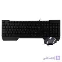 ماوس و کیبورد گیمینگ هویت مدل HAVIT hv-kb511cm ا Havit HV-KB511CM Black USB ضمانت 7 روزه بابلو(سلامت فیزیکی ،فنی،اصالت کالا) اتصال از طریق پورت USB دارای کیفیت ساخت بالا