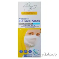 ماسک سه بعدی بارمان رنگ سبز (بسته ۲۵ عددی)