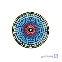 بشقاب دیوارکوب نقطه کوبی سفالی کد 3703