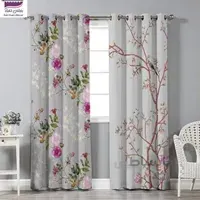 پرده پانچی گل و شکوفه مدل pl2393