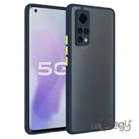 کاور و قاب گوشی مناسب برای Xiaomi MI 10T Pro هیبریدی دکمه رنگی مدل پشت مات محافظ لنزدار