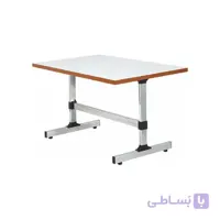 میز مستطیل بنیزان مدل پایه پروفیلی بلند 120*80