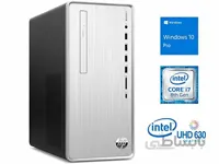 HP Pavilion TP01 Desktop، Intel Core i7-8700 Upto 4.6GHz، 16 GB RAM، 256 GB NVMe SSD 1TB HDD، DVDRW، HDMI، VGA، Card Reader، Wi-Fi، Bluetooth، Windows 10 Pro