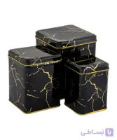 ست 3 عددی بانکه مکعب طرح مرمر