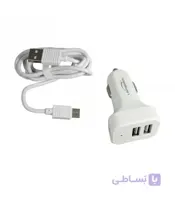 شارژر فندکی لاپرامول مدل LP-R7 به همراه کابل میکرو یو اس بی