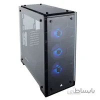 کیس برج برج میانی CORSAIR CRYSTAL 570X RGB، 3 فن RGB ، شیشه خو - سفید (CC-9011110-WW)