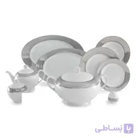 سرویس چینی 102 پارچه چینی زرین سری ایتالیا اف مدل پالادیوم