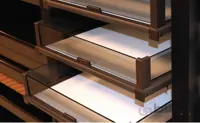 کشو ریلی شیشه ای داخل کمد رنگ موکا طرح ایتالین سایز 60 فانتونی مدل J502 ا Fantoni J502 Drawer