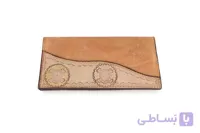 کیف پول و مدارک چرم طبیعی مدل قلم‌زنی
