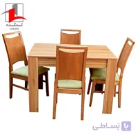 میز و صندلی ناهارخوری ۴ نفره لمکده مدل هیکاری