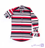 پیراهن مردانه طرح لاکوست راه راه P1004