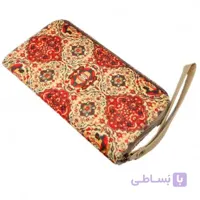 کیف پول بند دار مخمل طرح فرش بندی