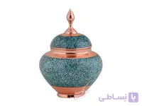 قندان فیروزه کوبی بزرگ مدل سیبی