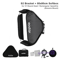 سافت باکس فلاش اکسترنال GODOX S2 SPEEDLITE BRACKET WITH 80X80CM SOFTBOX