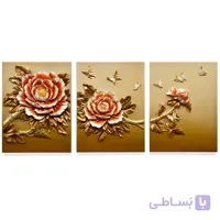 تابلو برجسته طرح گل پیونی کد DE8381OR