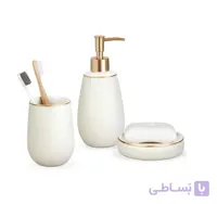 ست سرویس بهداشتی 3 پارچه مدل Swan Beyaz مادام کوکو
