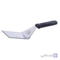 کاردک خم استیل دسته پلاستیکی