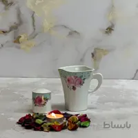 لیوان گلدار برند shex مدل سوزا کد 1101 سبز