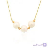 گردنبند طلا زنانه طرح مروارید و گوی کد XN107