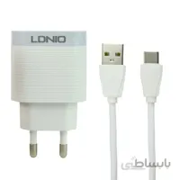 شارژر دیواری الدینیو مدل A303Q به همراه کابل تبدیل لایتنینگ ا LDNIO A303Q Wall Charger with Lightning Cable