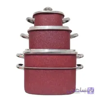 سرویس قابلمه 7 پارچه چهارگوش جنوب مدل یاس رنگی با ارسال رایگان