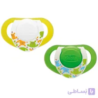 پستانک فیزیو کامپکت چیکو لاتکس شبرنگ کودکان 6ماه به بالا ا Chicco Physio Compact Pacifier Night Glowing Latex 6-12m