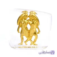 تندیس کریستال طلا طرح ماه تولد خرداد سایز کوچک CS03