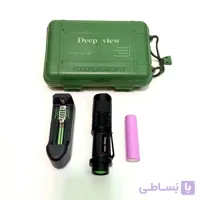 چراغ قوه پلیس برند deep view دارای لامپ ۱۰ وات اصلی cree-xml-t6 10w