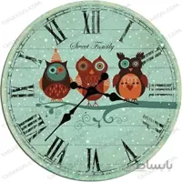 ساعت چاپی طرح جغد کد 1- 40-5009