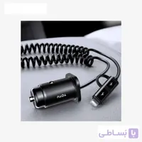 شارژر فندکی با کابل شارژ ۲ خروجی توتو TOTU Good Partner Car Charger