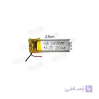 باتری هدفون بلوتوث لیتیومی تک سل 3.7V 200mAh دارای برد محافظ باطری کیفیت بالا 041030P 3.7v 200mah high quality battery