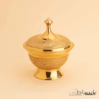 شکلات خوری برنجی طلایی مدل راویس کوچک