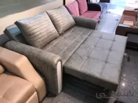 مبل تخت خواب شو مدل گرند دسته لایکویی - خردلی