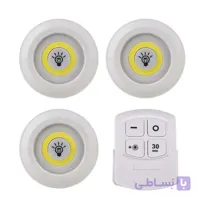 چراغ اضطراری سقفی مدل ریموت دار 3in1 مجموعه 3 عددی