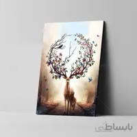 تابلو شاسی آواویز مدل گوزن در جنگل کد 4G441