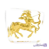 تندیس کریستال طلا طرح ماه تولد آذر سایز کوچک CS09