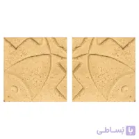 دیوارپوش تندیس و پیکره شهریار مدل آمای کد W1010-13 بسته 2 عددی