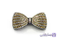 گیره پشت مو طرح پاپیون طلایی
