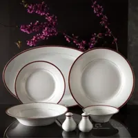 سرویس چینی زرین 6 نفره غذاخوری سپینود ارغوانی (35 پارچه) ا Zarin Iran Shahrzad Sepinood-Purple 35 Pieces FDC Dinnerware Set