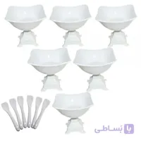 بستنی خوری مدل مهسا بسته 6 عددی