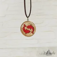 گردنبند چوبی طرح ماهی