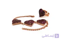 نیم ست مسی دخترانه طرح قلب