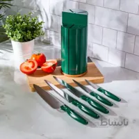 ست چاقوی آشپزخانه 6 پارچه کاراجا مدل Karaca Retro سبز