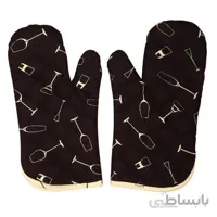 دستکش فر رزین تاژ چاپی طرح گلس