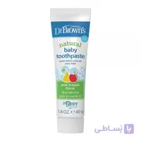 خمیر دندان کودک بدون فلوراید با طعم گلابی و سیب دکتر براون Dr Brown’s