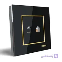 پریز شبکه CAT6 امگا مشکی ویرا (VEERA)