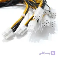 دسته کابل برق ماینر 8 سر سوکت 4 کابلشو 40 سانتی